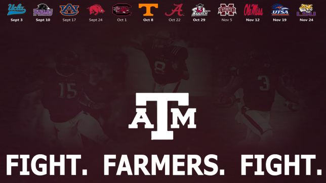 2016 aggie football schedule